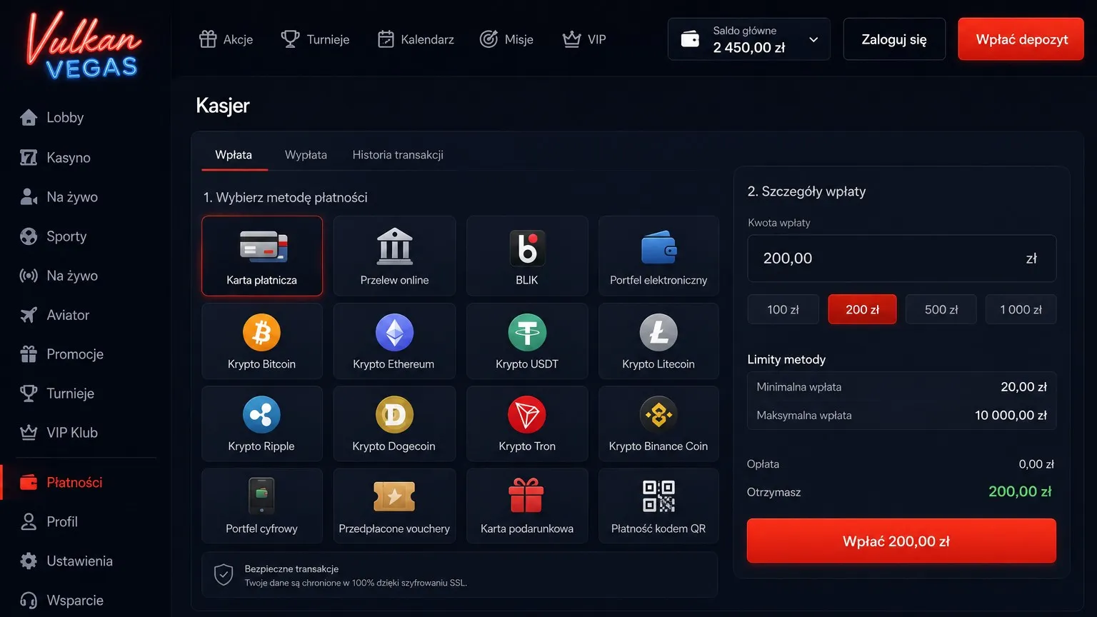 Rejestracja, depozyt i pierwsza gra za złotówki — kasyno online